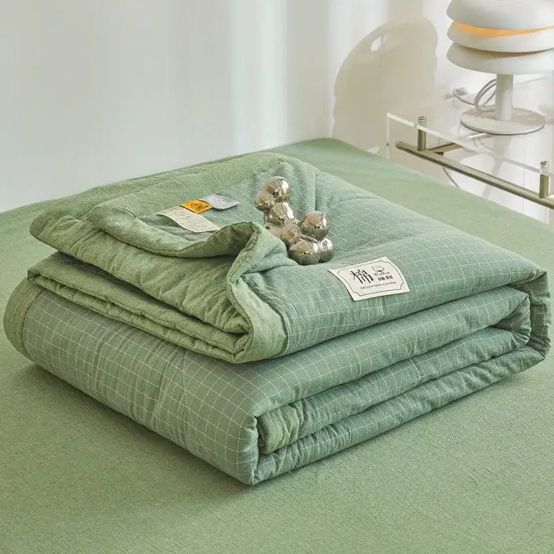Couverture Cosy Ete - Vert Foncé / 150x200cm