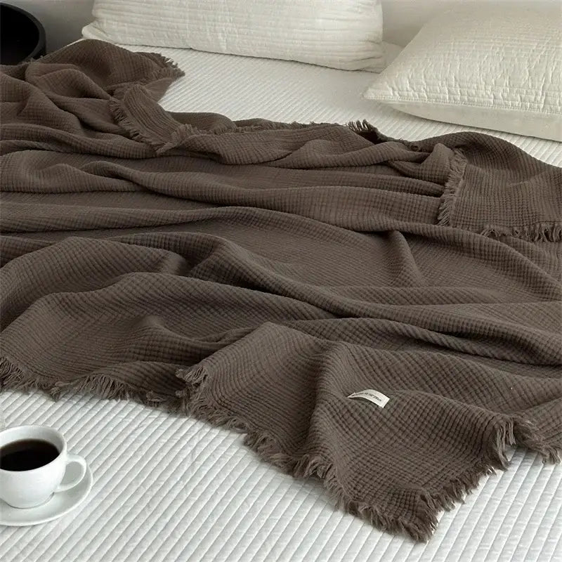 Couverture coton - Gris / 130x170cm
