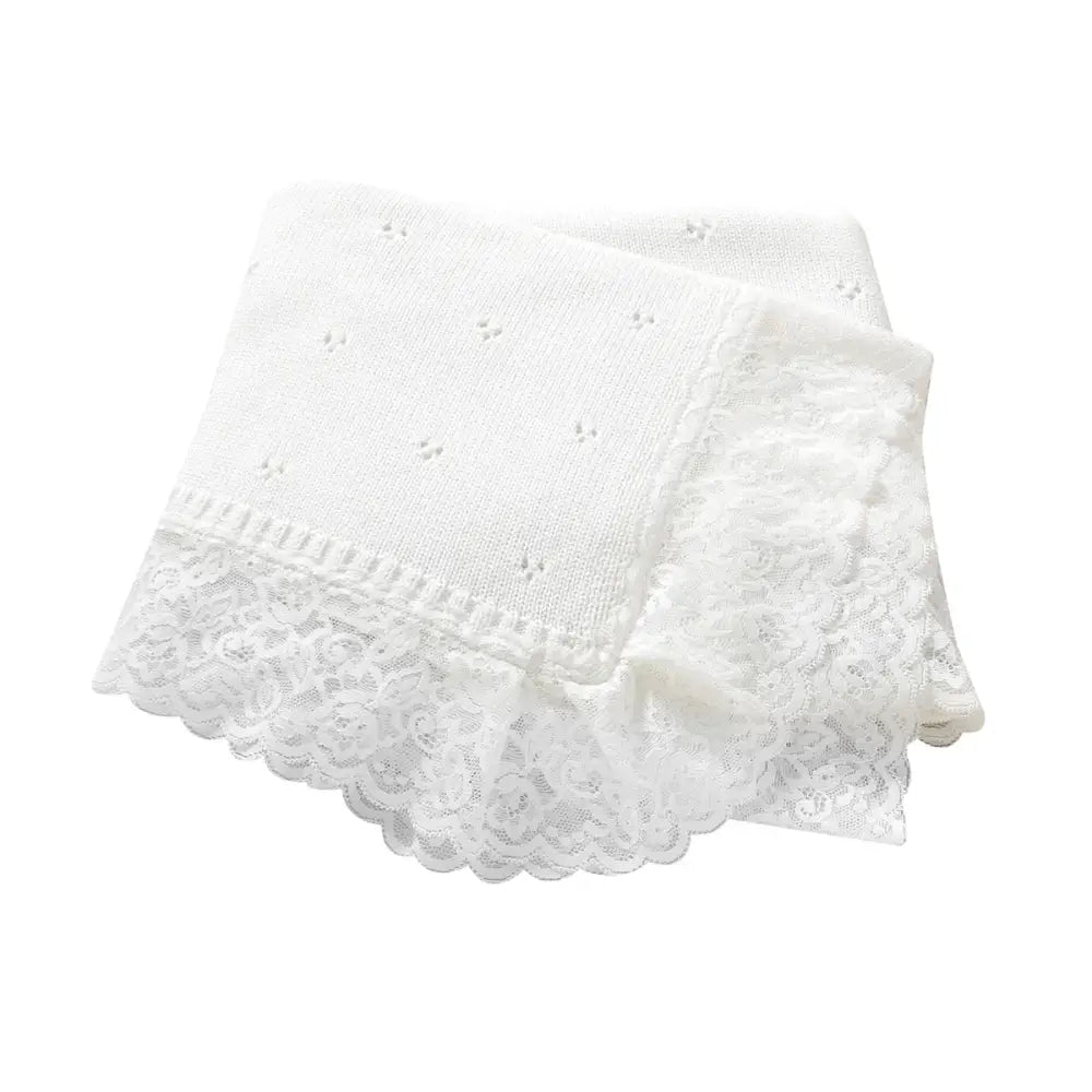 Couverture Crochet Bebe - Blanc
