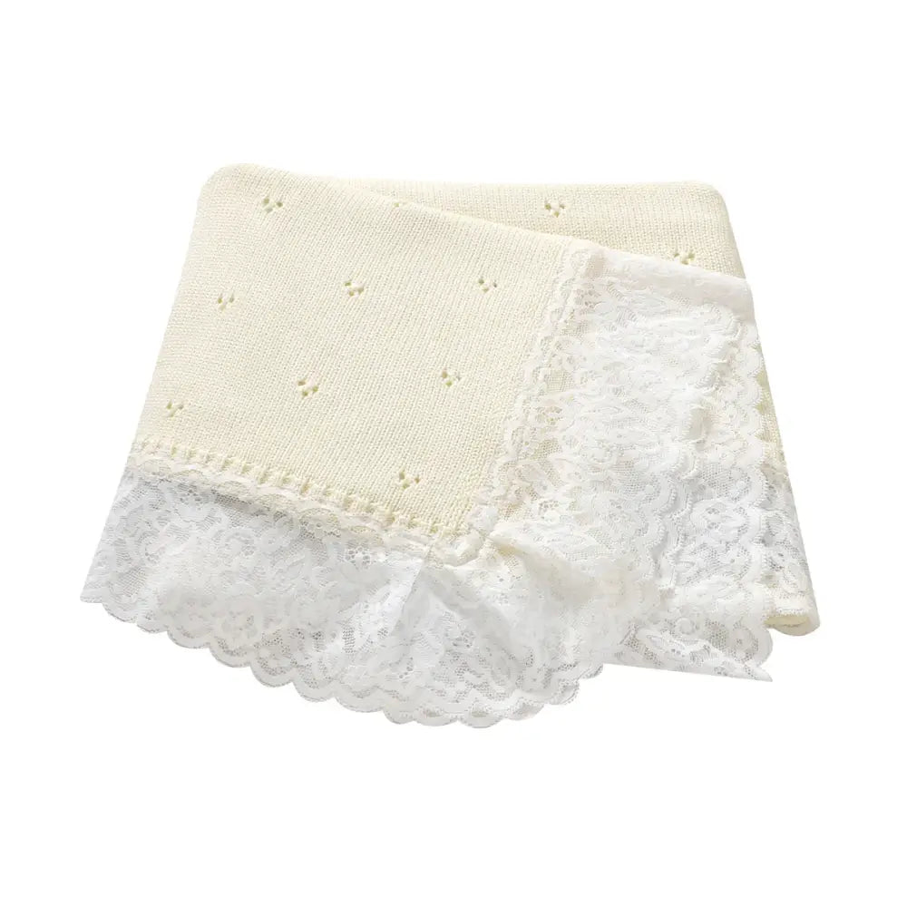 Couverture Crochet Bebe - Jaune