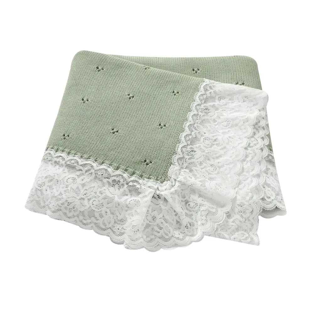 Couverture Crochet Bebe - Vert