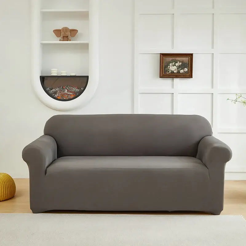 Couverture de Canapé Extensible - Gris Foncé / 1 Place