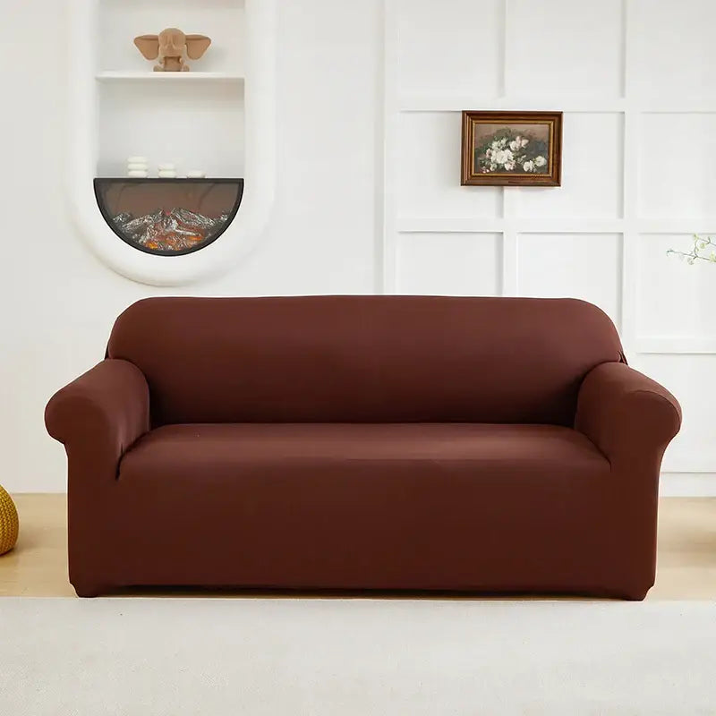 Couverture de Canapé Extensible - Marron / 1 Place