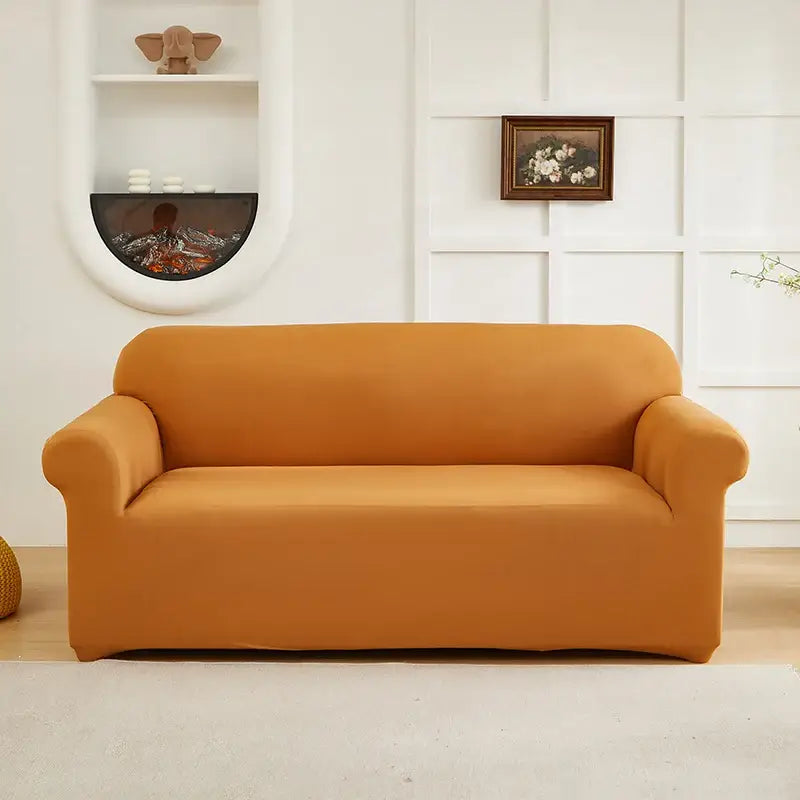 Couverture de Canapé Extensible - Orange / 1 Place