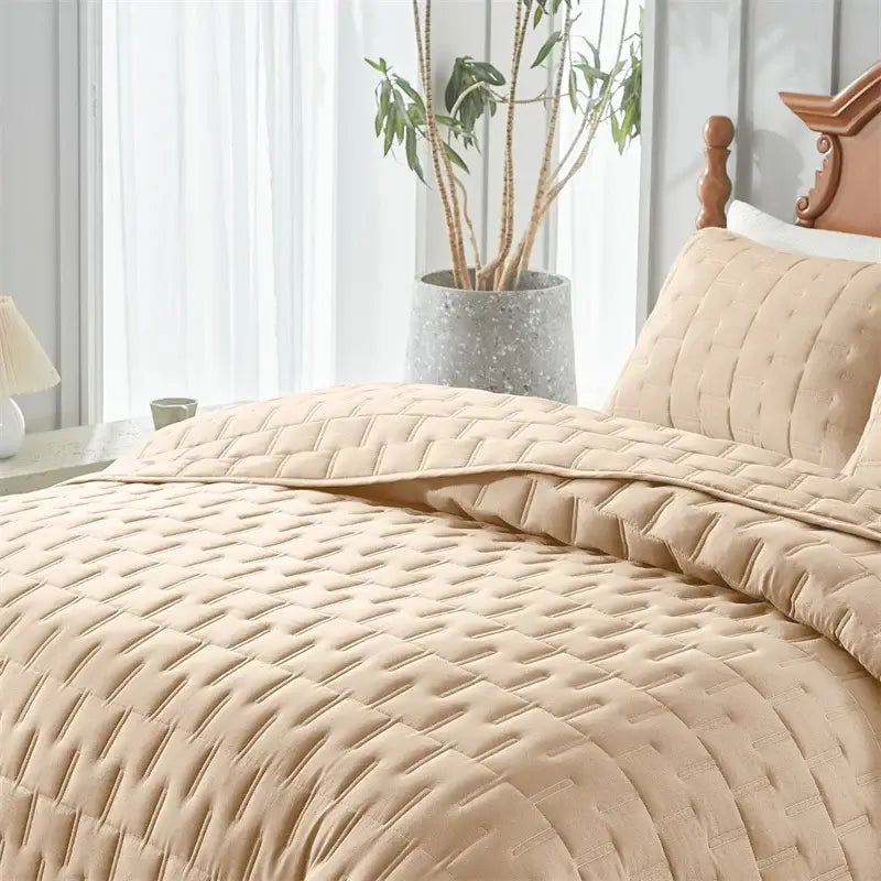 Couverture de Lit Beige - 176X230cm