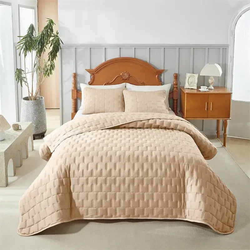 Couverture de Lit Beige