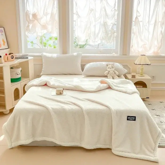 Couverture de Lit en Laine - Blanc / 100X150CM