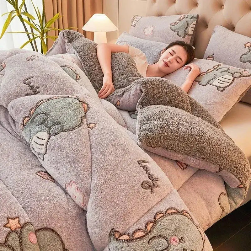 Couverture Double Face Polaire et Sherpa - Violet / 150x200cm