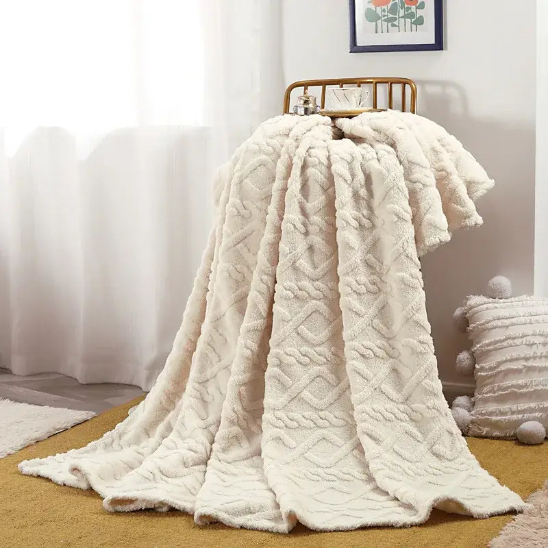 Couverture en flanelle - Blanc / 70x100cm