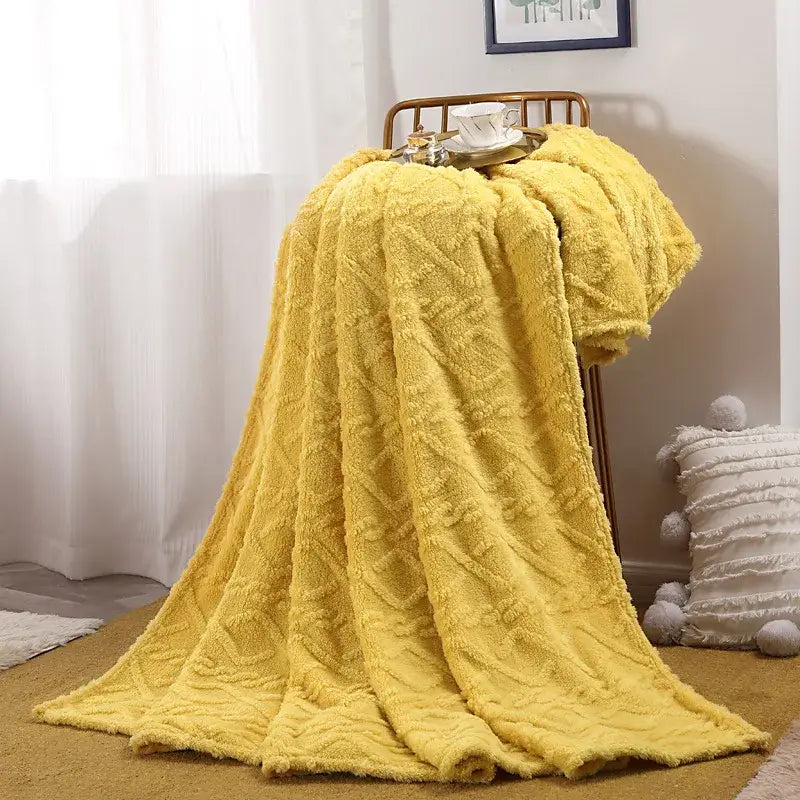 Couverture en flanelle - Jaune / 70x100cm