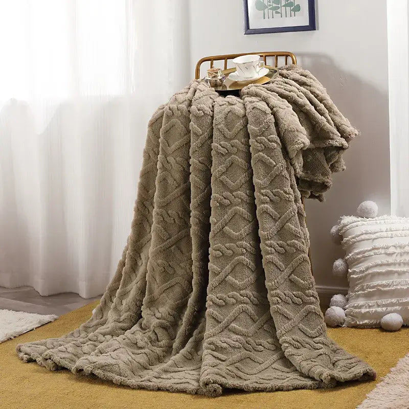 Couverture en flanelle - Marron / 70x100cm
