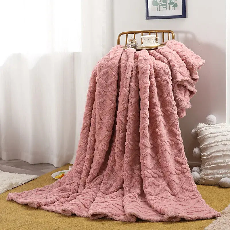 Couverture en flanelle - Rose / 70x100cm