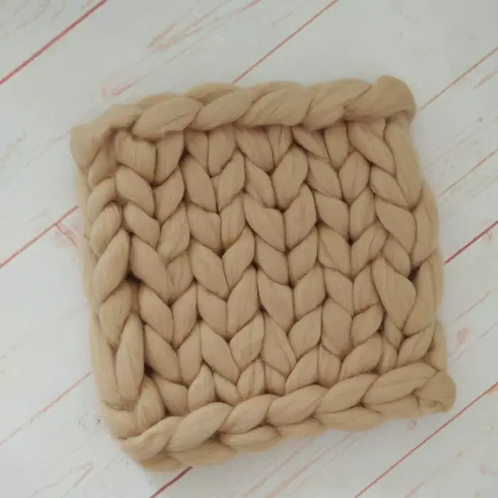 Couverture en Laine pour Bebe - Beige
