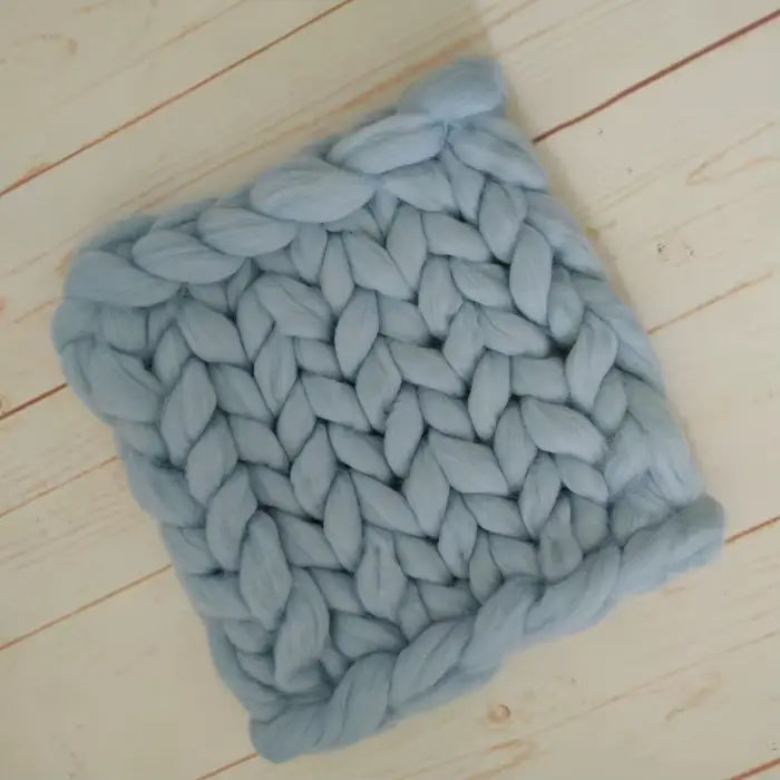 Couverture en Laine pour Bebe - Bleu