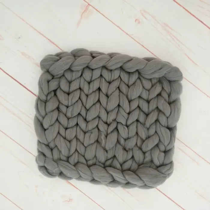 Couverture en Laine pour Bebe - Gris Foncé