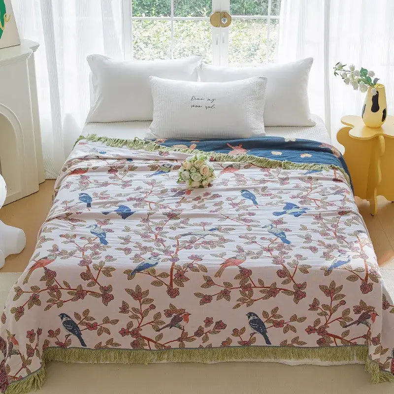 Couverture en Mousseline de Coton Adulte - Blanc / 150x200cm