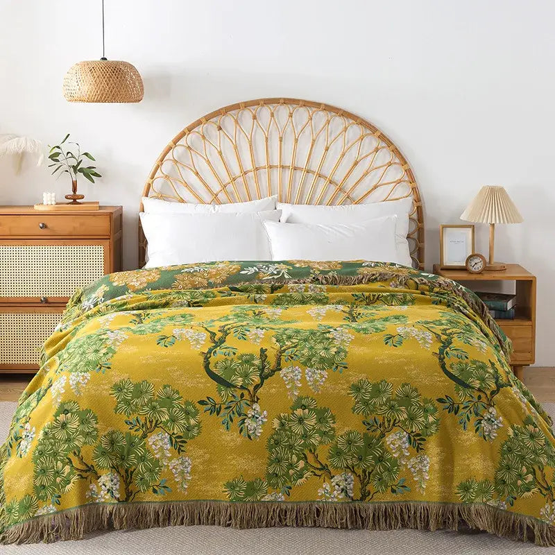 Couverture en Mousseline de Coton Adulte - Vert Clair / 230x250cm