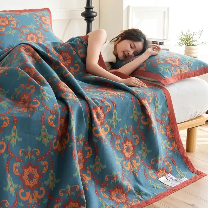 Couverture en Mousseline pour Adulte - Bleu / 150x200cm