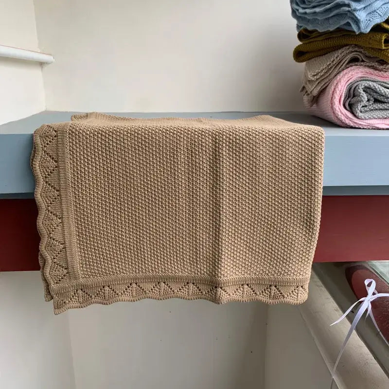 Couverture en Tricot Bebe - Beige