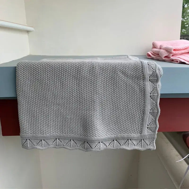 Couverture en Tricot Bebe - Gris