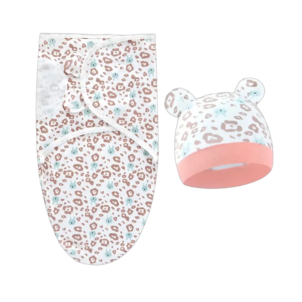 Couverture Enveloppante Bebe - Pink Leopard