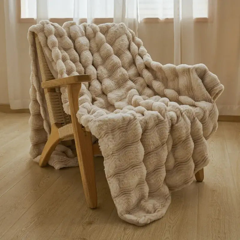 Couverture épaisse hiver - Beige / 100x160cm