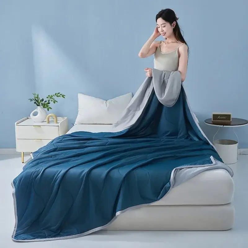 Couverture Ete Legere - Bleu Foncé / 100x150cm