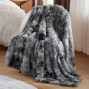 Couverture Fausse Fourrure Grise - 80x120cm