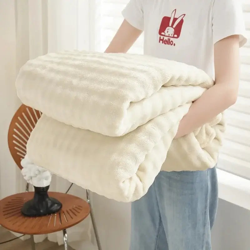 Couverture Fourrure Blanc