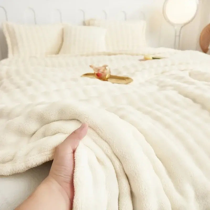 Couverture Fourrure Blanc