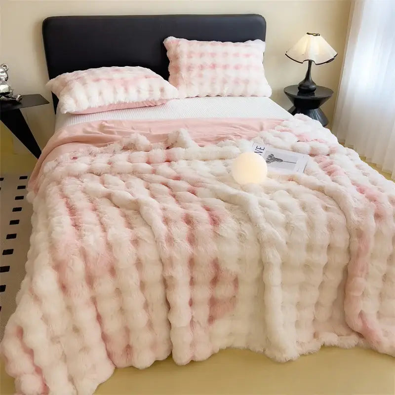Couverture Fourrure Rose