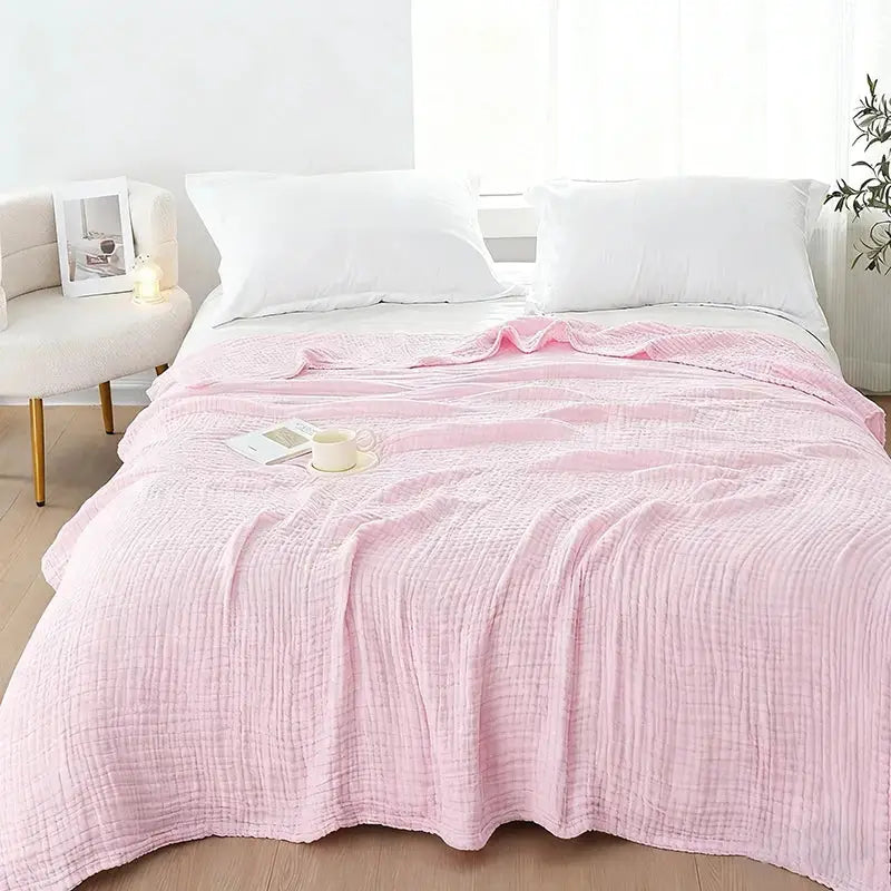 Couverture Gaze de Coton - Rose / 130x150cm