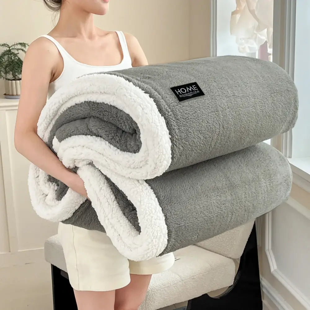 Couverture Grise en Laine - 100x150cm