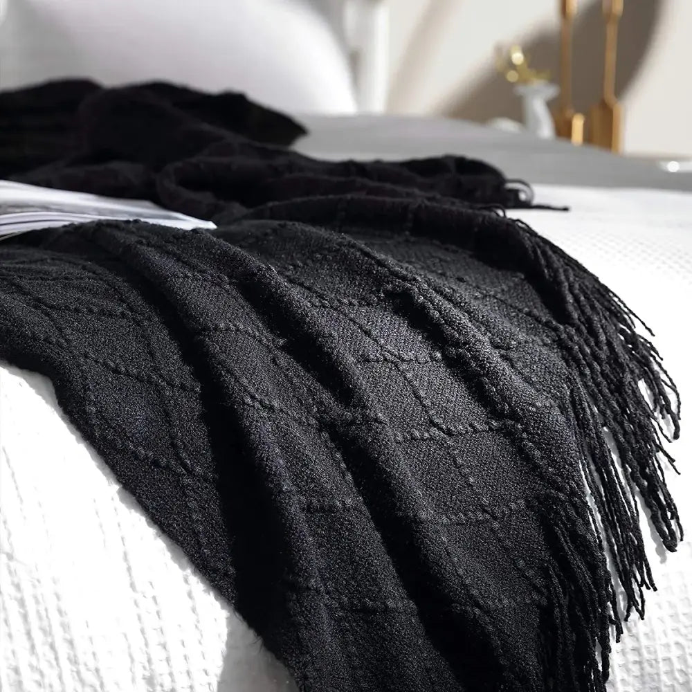 Couverture Laine Noire