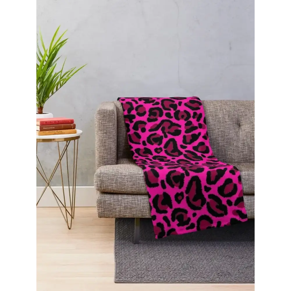 Couverture Leopard Rose