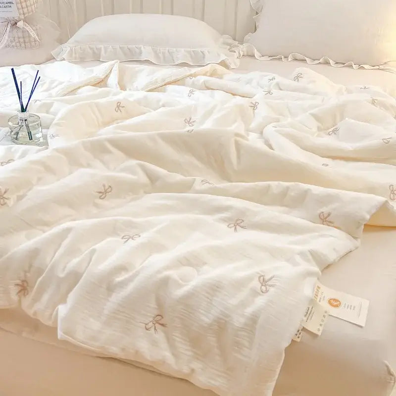Couverture Lit Ete Coton - Beige / 150x200cm