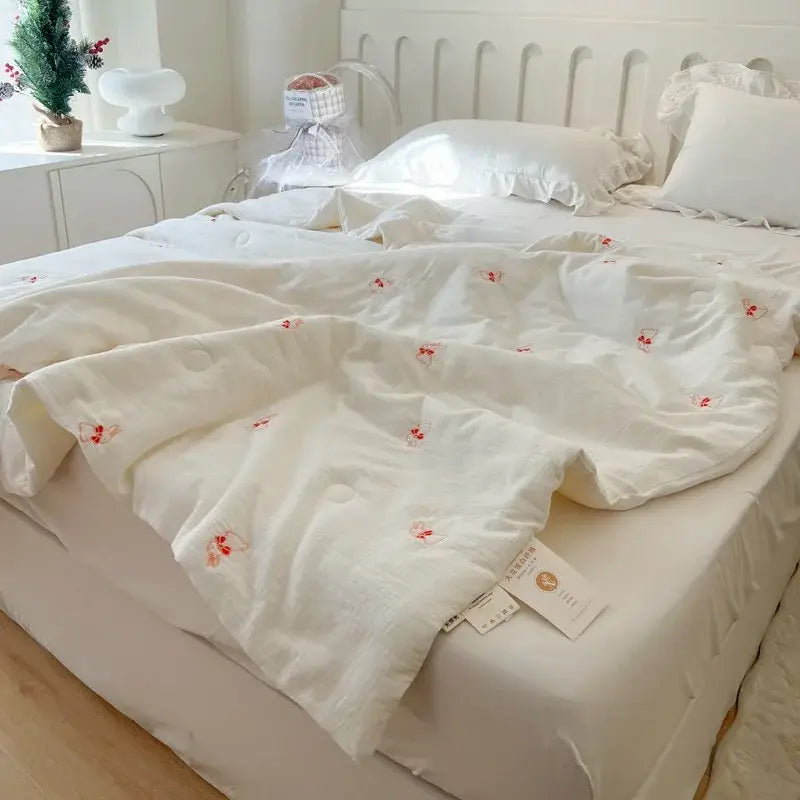 Couverture Lit Ete Coton - Blanc / 150x200cm