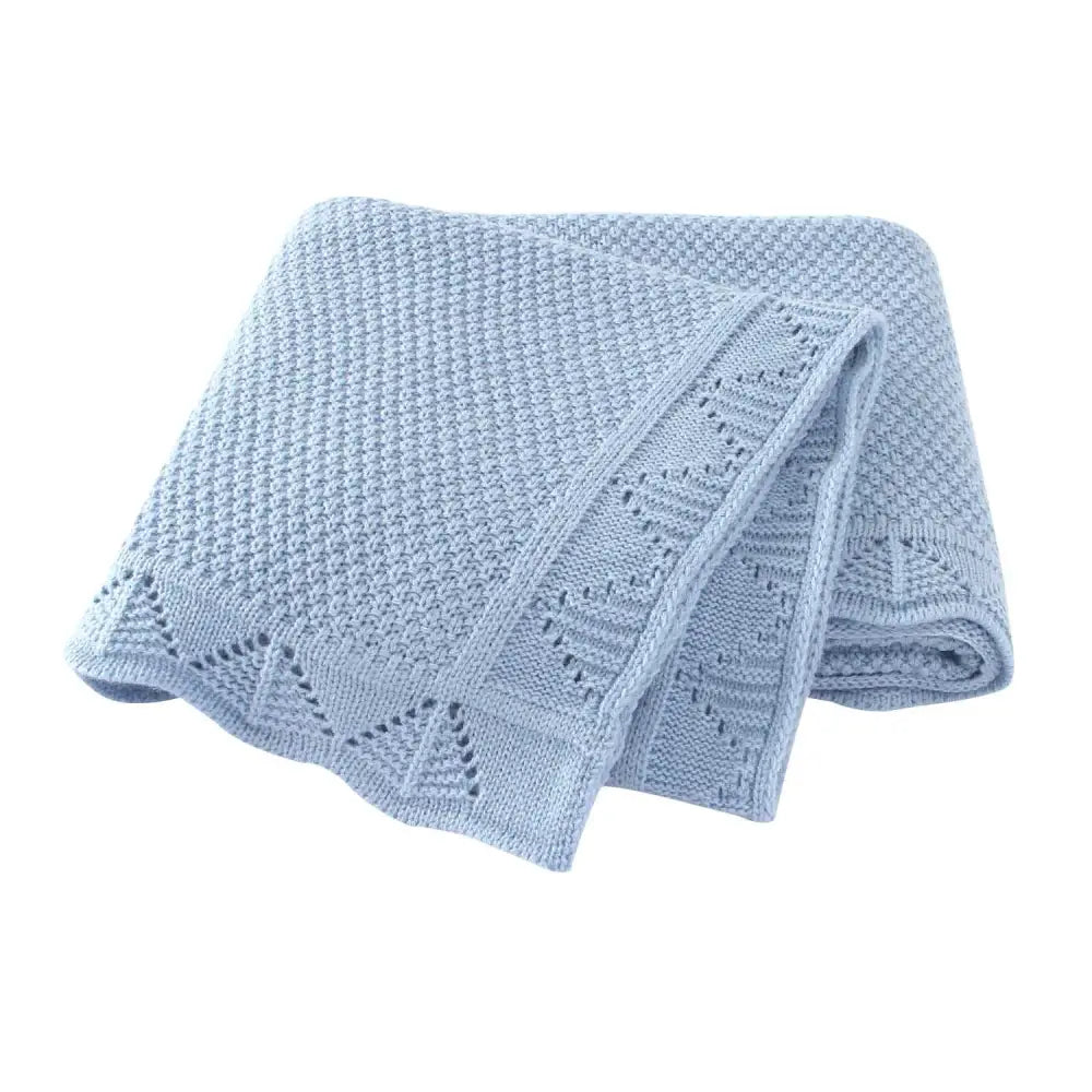 Couverture Maille Bébé - Bleu