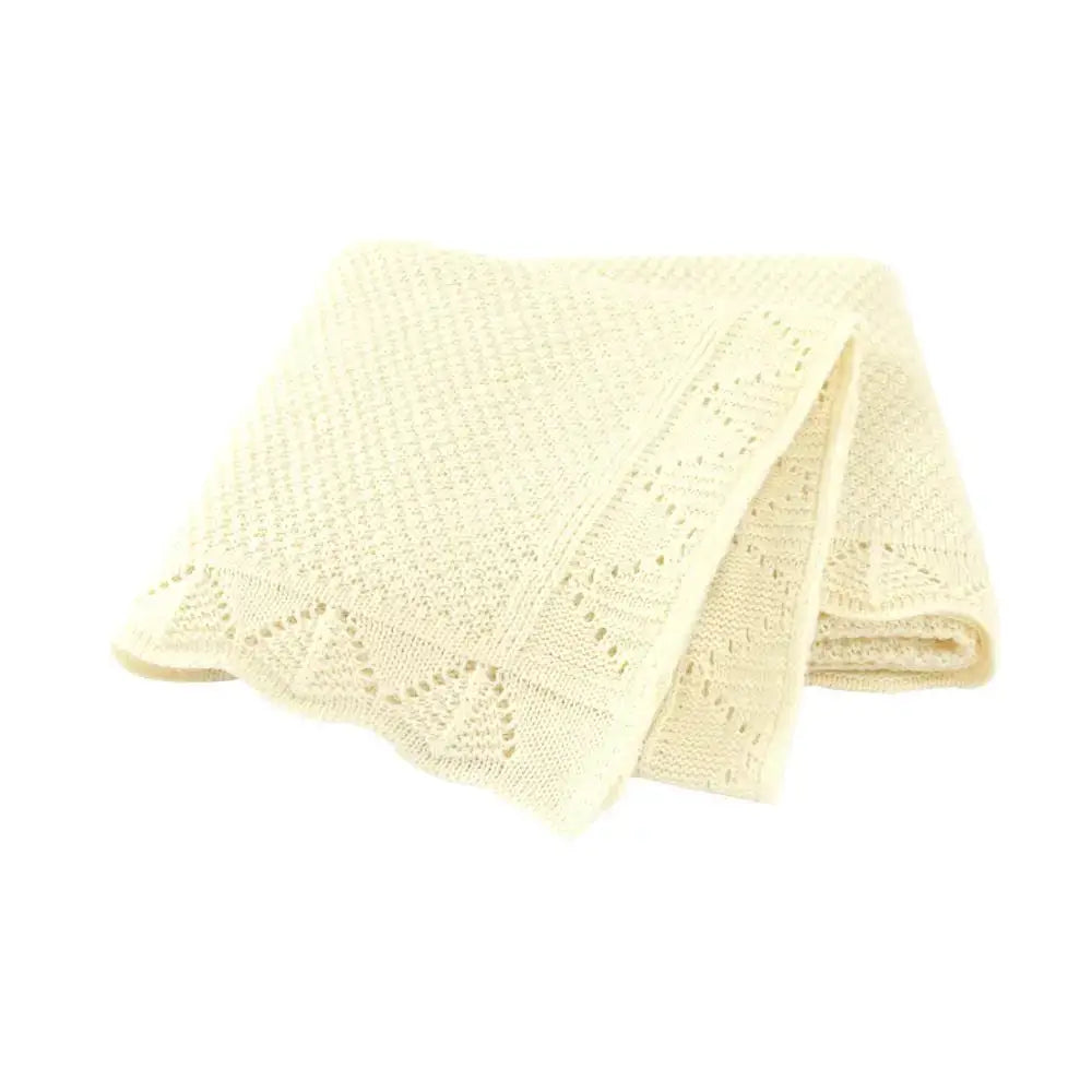 Couverture Maille Bébé - Jaune