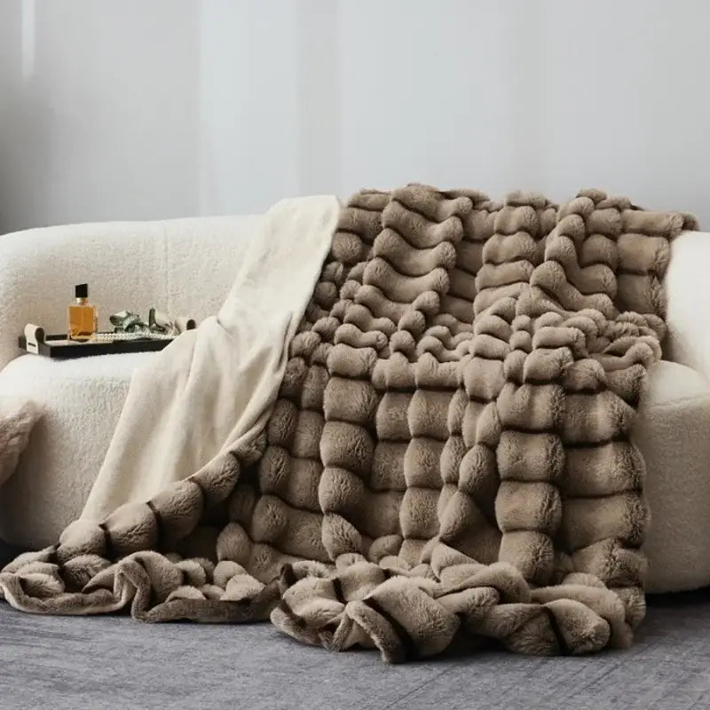 Couverture Marron Chocolat - 150X200CM