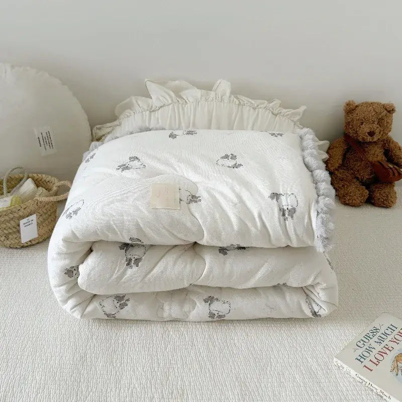 Couverture Matelassée Bébé - Blanc / 120X150cm