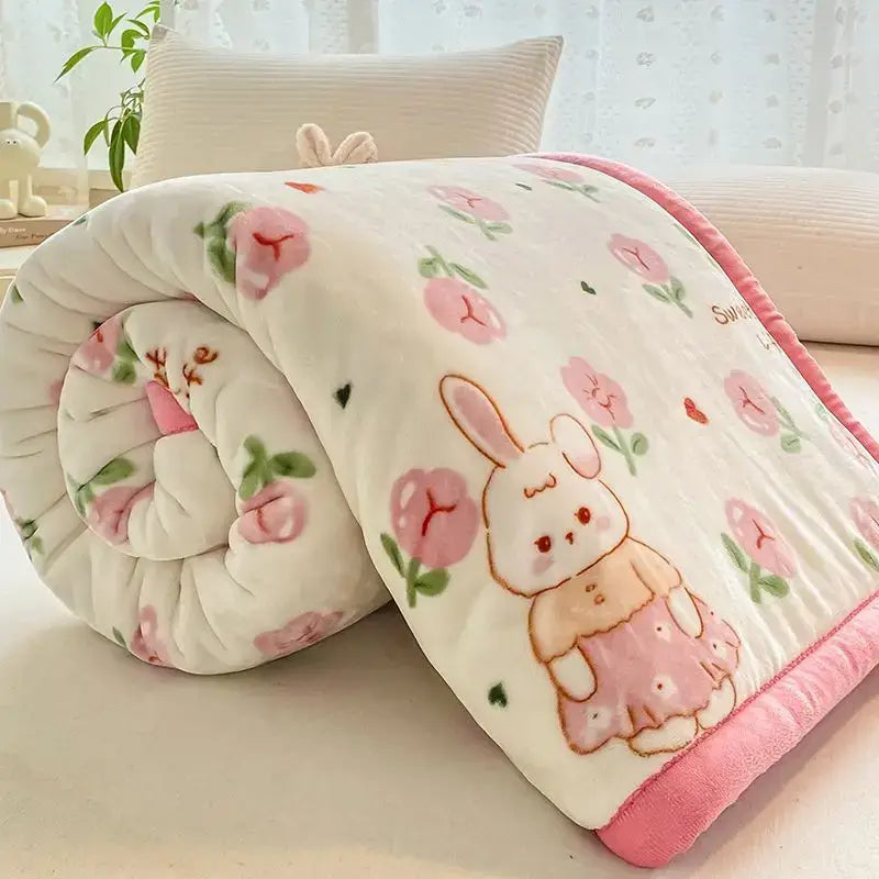 Couverture Molleton Bebe - Rose / 170x190cm