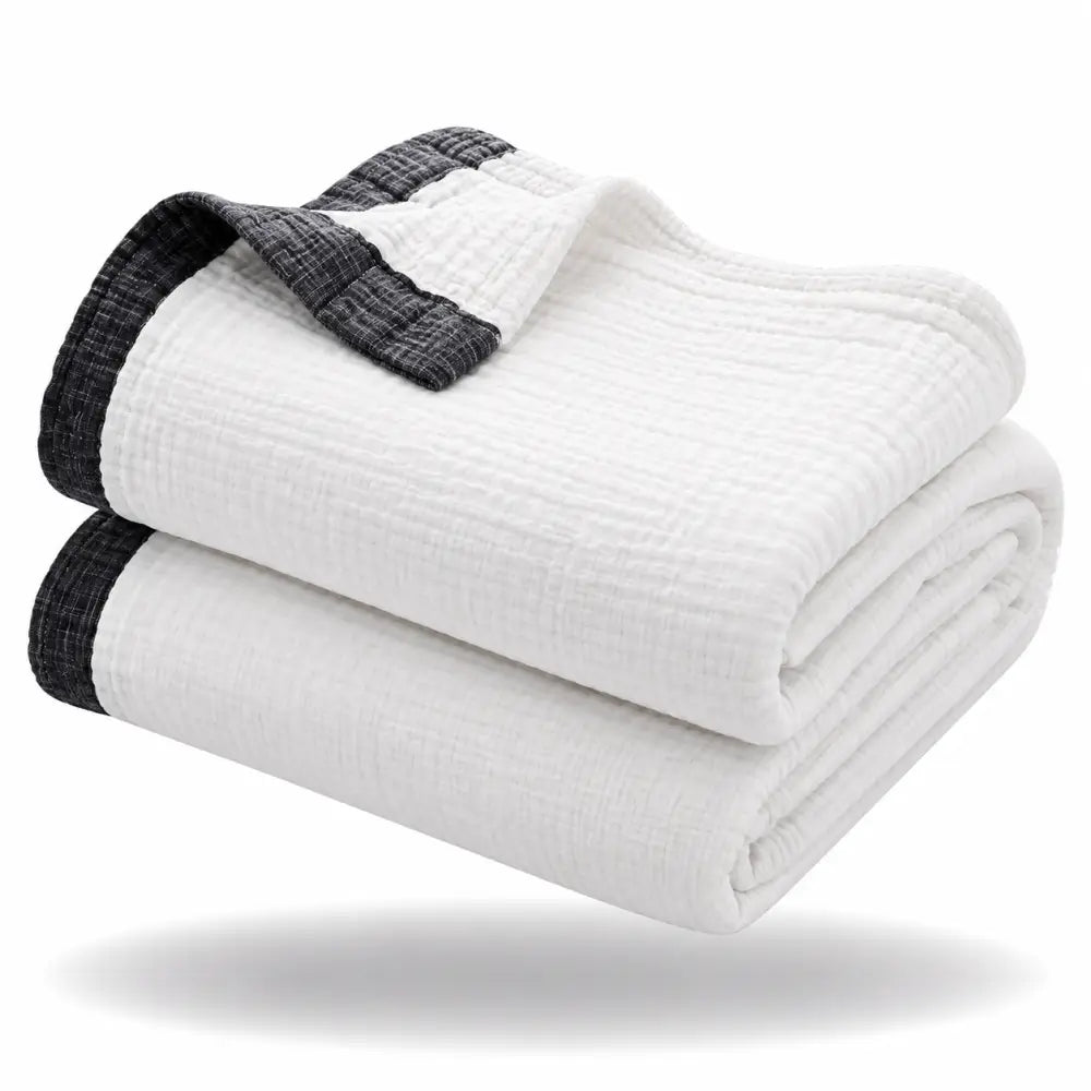 Couverture Mousseline Adulte - Blanc / 76x104cm