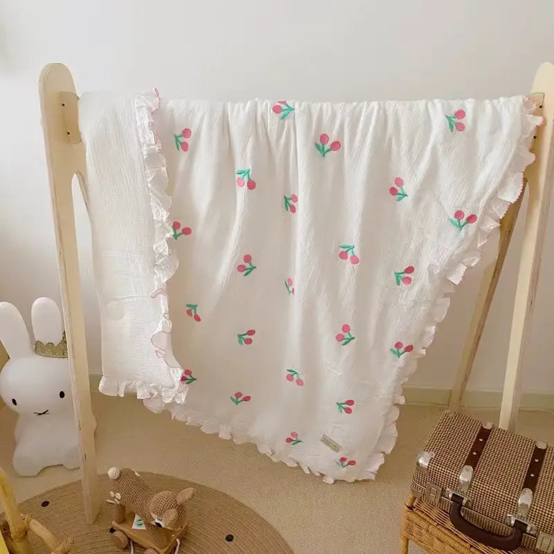 Couverture Mousseline Bebe - Blanc