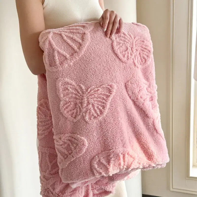 Couverture papillon - Rose / 70x100cm