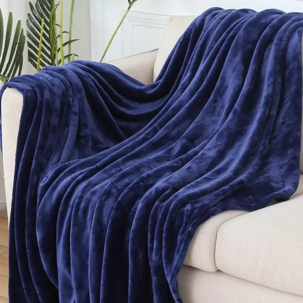 Couverture Plaid Canapé - Bleu Foncé / 70x100cm