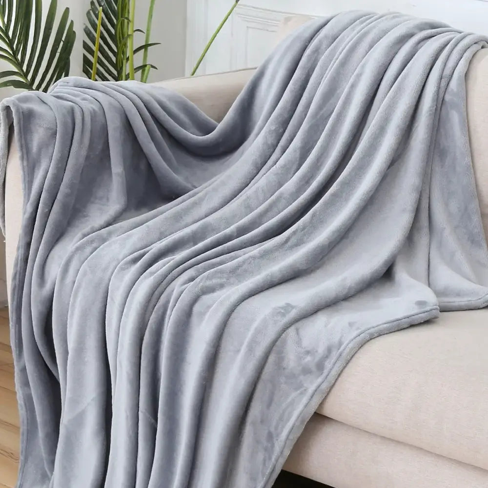 Couverture Plaid Canapé - Gris Clair / 70x100cm