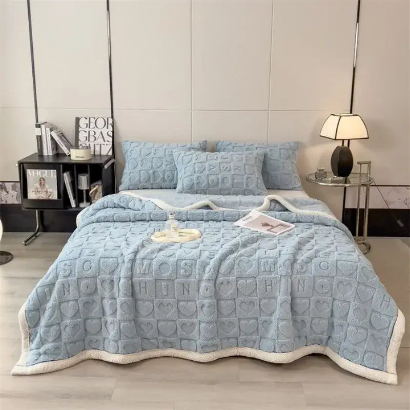 Couverture polaire bleu