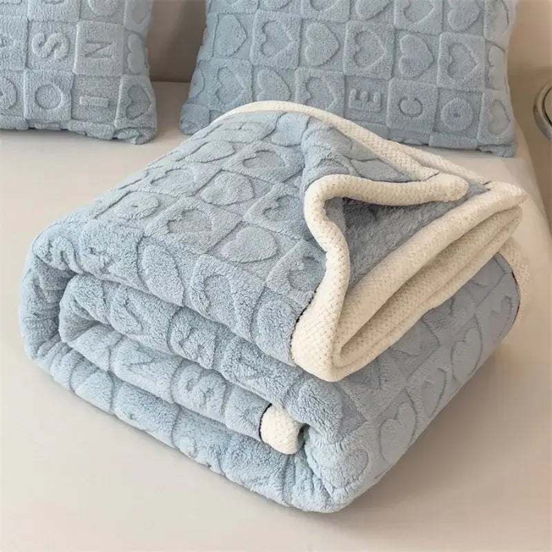 Couverture polaire bleu