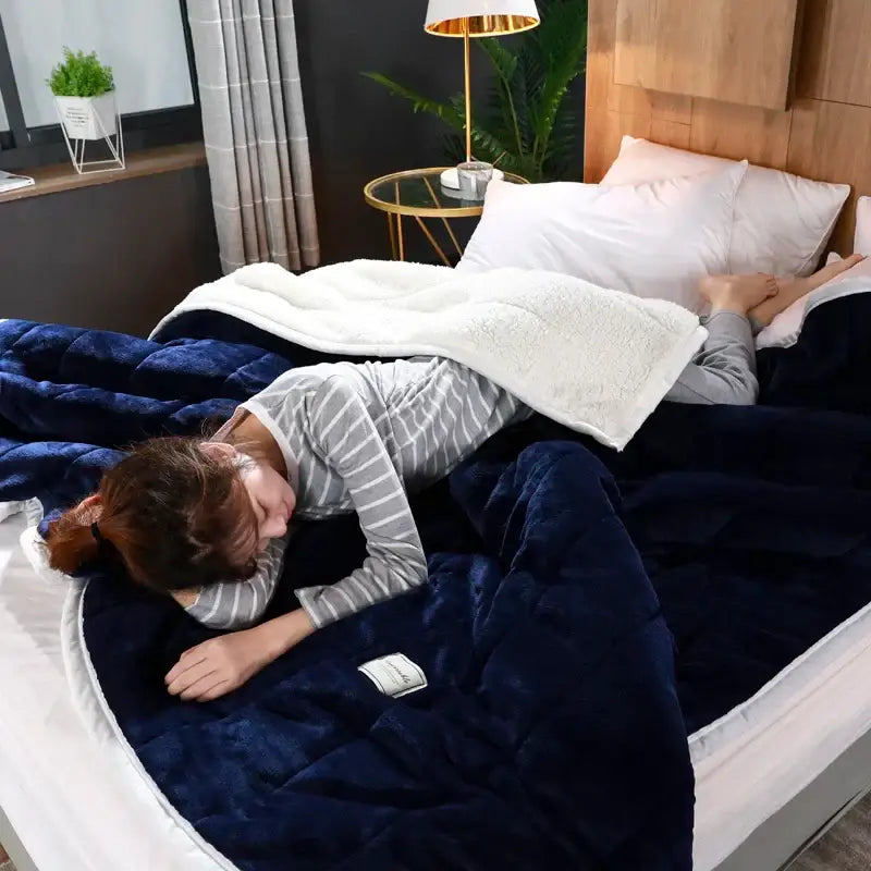 Couverture Polaire Bleu Calin
